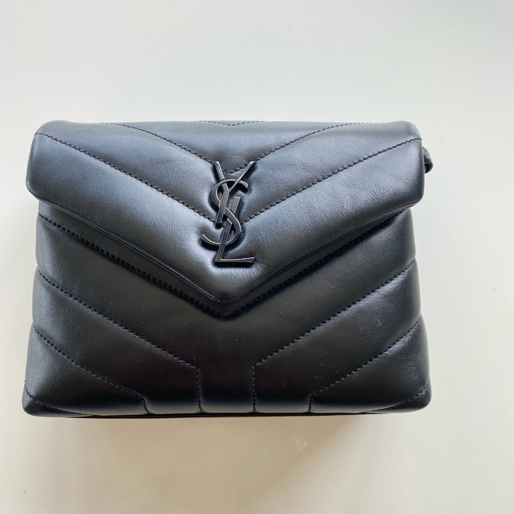 Loulou Toy Matelasse Calfskin Flap-Top Shoulder Bag, Black Hardware